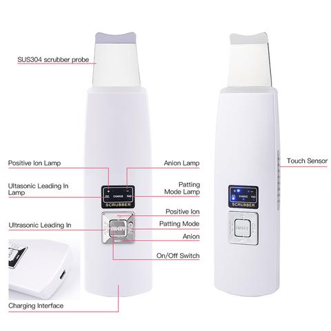 Ultrasonic Skin Scrubber Facial Spa Vibration Massager