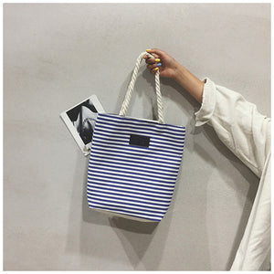 Casual Summer Stripe Tote Beach Bag