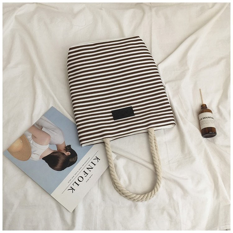 Casual Summer Stripe Tote Beach Bag