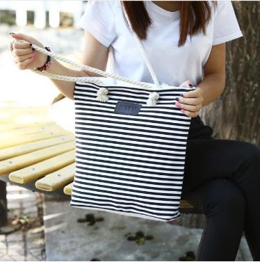Casual Summer Stripe Tote Beach Bag