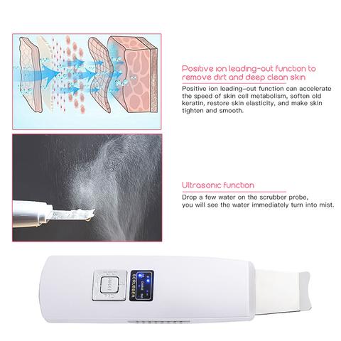 Ultrasonic Skin Scrubber Facial Spa Vibration Massager