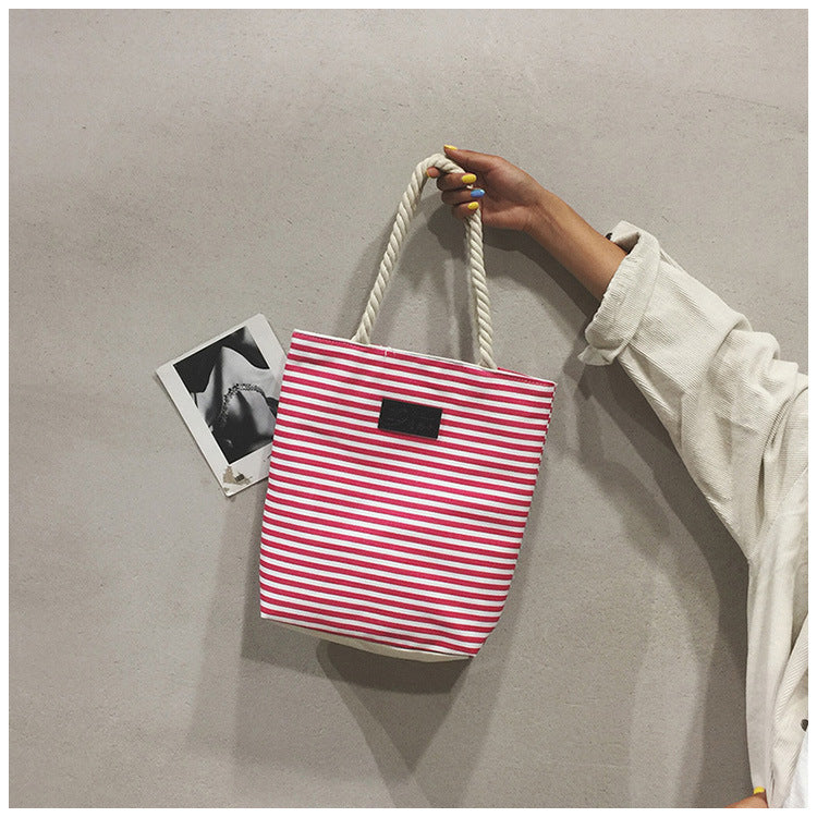 Casual Summer Stripe Tote Beach Bag