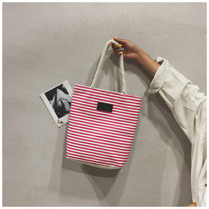 Casual Summer Stripe Tote Beach Bag