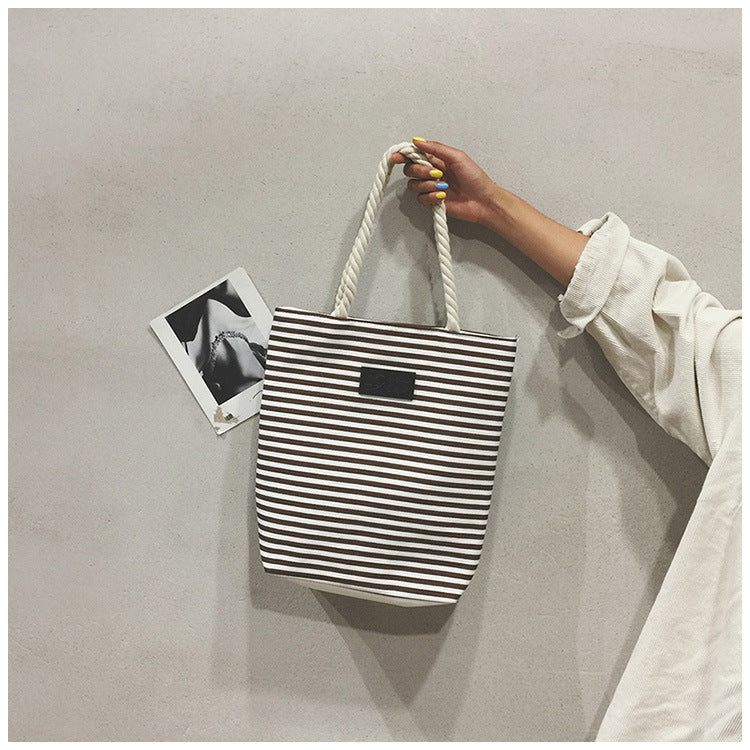 Casual Summer Stripe Tote Beach Bag