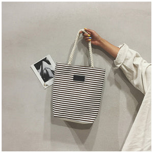 Casual Summer Stripe Tote Beach Bag