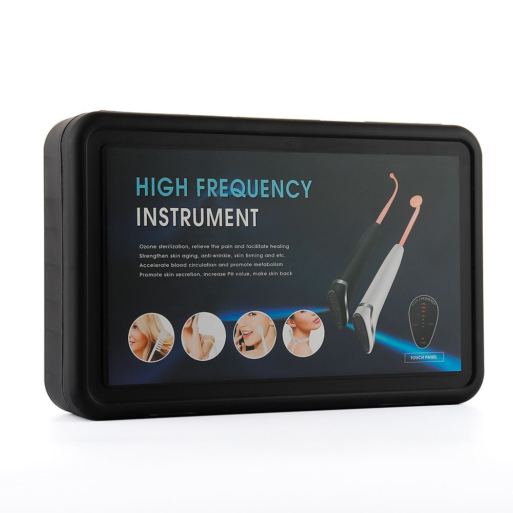 New 6 in 1 High Frequency Electrode Wand Electrotherapy Glass Tube Anti Wrinkle